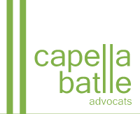 Imagen del logotipo Capella Batlle Advocats en color verde sobre fondo color blanco